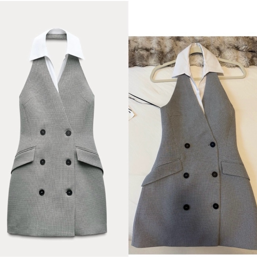 NWT Zara halter suit mini dress